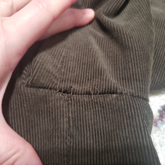 J. Crew Vintage Corduroy Blazer Olive Green Fine Wale Size Large Tall - Picture 12 of 13